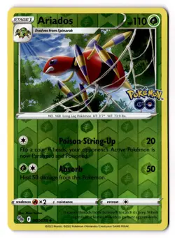 Ariados 007/078 Pokemon GO Reverse Holofoil LP - Image 1