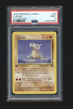 Cubone - Jungle 1st Edition - PSA 9 Pokemon - Image 1