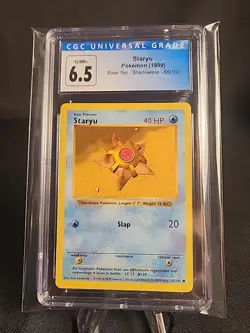 Staryu Base Set Shadowless CGC 6.5 #65 Pokemon TCG 1999 - Image 1