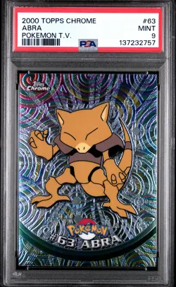 ABRA 63 TOPPS CHROME T.V. POKEMON PSA 9 - Image 1