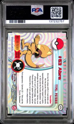 ABRA 63 TOPPS CHROME T.V. POKEMON PSA 9 - Image 2