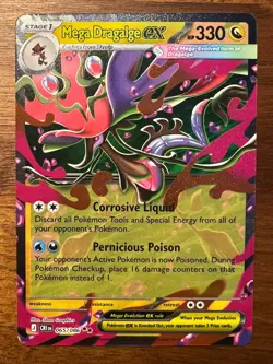 Mega Dragalge ex 065/086 Double Rare ME04: Chaos Rising Pokemon NM - Image 1