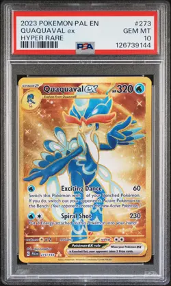 2023 POKEMON PAL EN-PALDEA EVOLVED HYPER RARE #273 QUAQUAVAL EX PSA 10 - Image 1