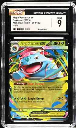 2025 POKEMON MEG EN-MEGA EVOLUTION #003 MEGA VENUSAUR EX CGC 9 - Image 1