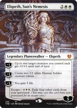 Elspeth, Sun's Nemesis - Foil Extended Art Theros Beyond Death LP MTG - Image 1