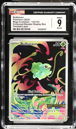 2025 POKEMON MEGA EVOLUTION #133 BULBASAUR STAMPED CGC 9 - Image 1