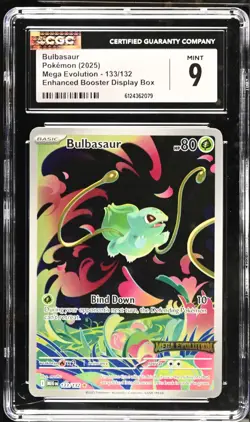 2025 POKEMON MEGA EVOLUTION #133 BULBASAUR STAMPED CGC 9 - Image 3