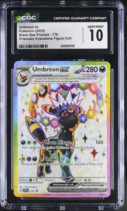 2025 POKEMON PRE-EN PREMIUM FIGURE COLLECTION #176 UMBREON EX CGC 10 - Image 3