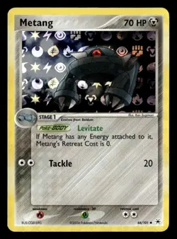 2004 Pokemon Hidden Legends Metang Holo 44/101 UX1810 - Image 1