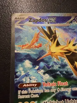 2023 The Pokemon Company Pokemon TCG Zapdos ex #202/165 151 SIR Full Art Holo NM - Image 3