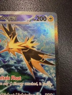 2023 The Pokemon Company Pokemon TCG Zapdos ex #202/165 151 SIR Full Art Holo NM - Image 4