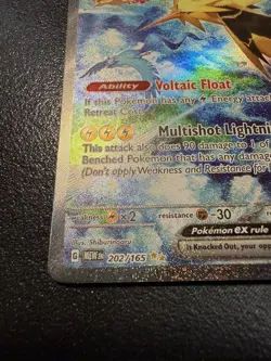 2023 The Pokemon Company Pokemon TCG Zapdos ex #202/165 151 SIR Full Art Holo NM - Image 5