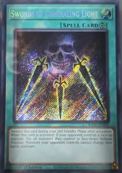 Swords of Concealing Light RA05-EN059 Secret Rare 1st Edition Yu-Gi-Oh NM - Image 1