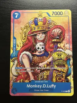 Monkey.D.Luffy (2nd Anniversary Stamped Promo) P-043 - One Piece - English (LP) - Image 1