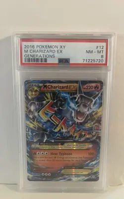 M Charizard EX 2016 Pokemon XY Generations PSA 8 #12 - Image 3