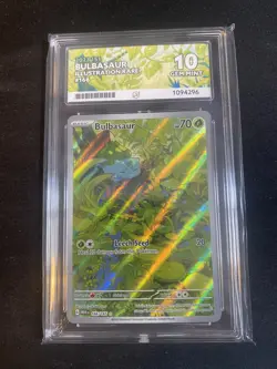 Pokemon TCG Bulbasaur Scarlet Violet-151 166/165 Holo Illustration Rare Ace 10 - Image 1