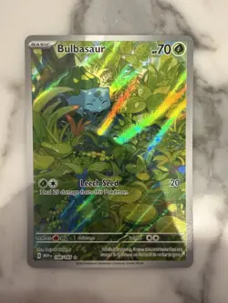 Pokemon TCG Bulbasaur Scarlet & Violet 151 166/165 Holo Illustration Rare - Image 1