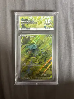 Pokemon TCG Bulbasaur Scarlet Violet-151 166/165 Holo Illustration Rare Ace 10 - Image 1