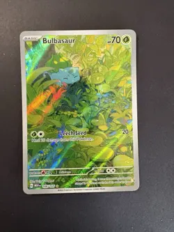 Pokemon TCG Bulbasaur Scarlet & Violet-151 166/165 Holo Illustration Rare - Image 1