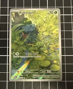 Pokemon TCG Bulbasaur Scarlet & Violet-151 166/165 Holo Illustration Rare - Image 1