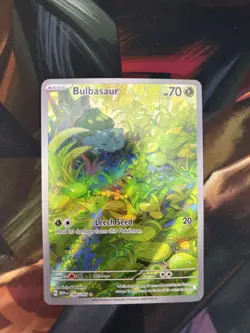 Pokemon TCG Bulbasaur Scarlet & Violet-151 166/165 Holo Illustration Rare - Image 1