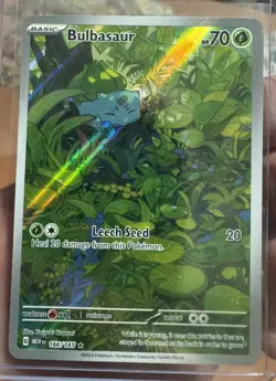 Pokemon TCG Bulbasaur Scarlet & Violet-151 166/165 Holo Illustration Rare - Image 1