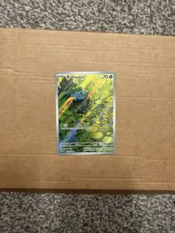 Pokemon TCG Bulbasaur Illustration Rare Holo Card 166/165 Scarlet and Violet 151 - Image 1