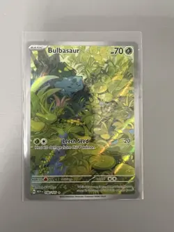 Pokemon TCG Bulbasaur Scarlet Violet-151 Holo Card 166/165 Illustration Rare - Image 1