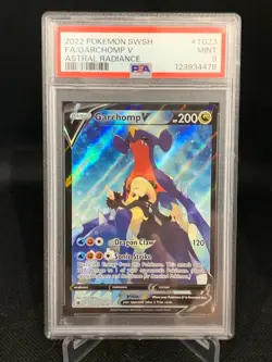 2022 POKEMON SWORD & SHIELD ASTRAL RADIANCE #TG23 FULL ART/GARCHOMP V PSA 9 - Image 1