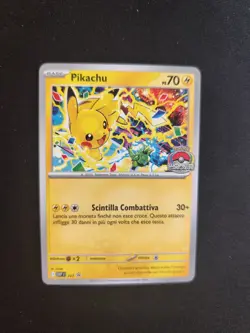 Carta Pokemon PROMO PIKACHU #225 WORD CHAMPIONSHIP 2025 ITA PSA BGS GRAAD EX GX - Image 3