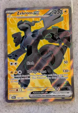 Pokemon Zekrom EX Double Rare 158/086 English Scarlet & Violet Black Bolt NM - Image 1