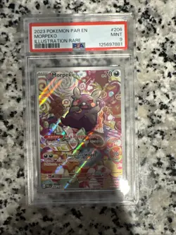 2023 POKEMON PAR EN MORPEKO Illustration Rare #206/182 PSA 9 MINT - Image 1