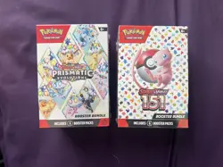 Pokemon Scarlet & Violet Prismatic Evolutions & 151 Booster Bundle Box X2 New - Image 1