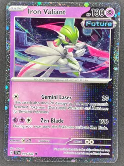 Pokemon Iron Valiant Cosmos Holo 079/162 TEF Temporal Forces NM - Image 1