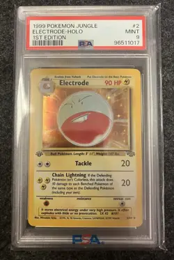 1999 Pokemon Jungle 1st Edition #2 Electrode - Holo PSA 9 MINT - Image 1