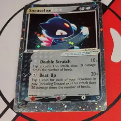 SNEASEL EX 103/109 EX Ruby & Sapphire Ultra Rare Holo Pokemon Care HP - Image 4