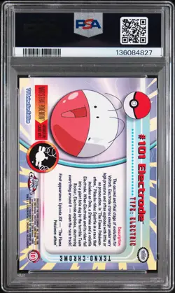 2000 TOPPS CHROME POKEMON T.V. TEKNO #101 ELECTRODE PSA 9 - Image 2