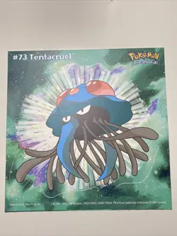 Vintage Pokemon 1999 Tentacruel Nintendo Sticker New! Gotta catch 'em all! - Image 1