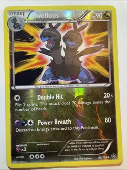 Zweilous 85/114 Reverse Holo Pokemon TCG XY Steam Siege Uncommon - Image 1