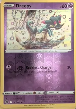 Dreepy 087/195 Common Silver Tempest Pokemon Reverse Holo Near Mint - Image 1