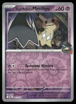 Team Rocket's Mimikyu 087/182 Uncommon Destined Rivals Pokemon Reverse Holo NM - Image 1