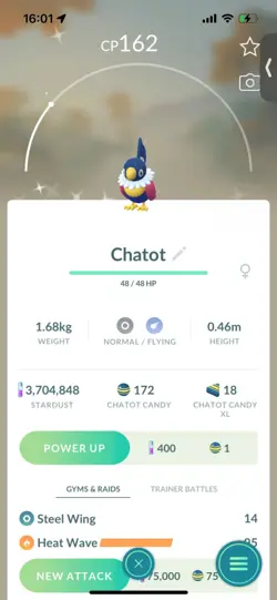 Pokemon Go Shiny Chatot - Image 1