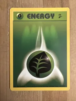 Vintage Pokemon 2000 Base Set 2 - Grass Energy - 127/130 - LP - Image 1