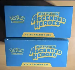 Pokemon Mega Evolutions Ascended Heroes ETB Elite Trainer Box SEALED Lot Of 2 - Image 3