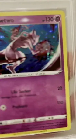 Pokemon SWSH Mewtwo 56 Cosmos Holol PSA 10 Holo Bleed Swirl Fist Pop 1 First! - Image 2