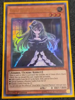 VLP YuGiOh Ghost Belle & Haunted Mansion DUPO-EN078 Ultra Rare 1st Edition - Image 1