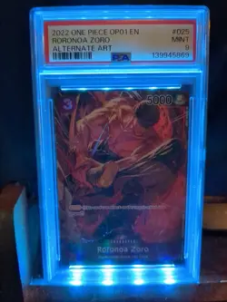 2022 Roronoa Zoro OP01-025 Alt Art One Piece Romance Dawn - English PSA 9 - Image 1