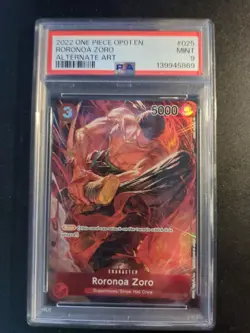 2022 Roronoa Zoro OP01-025 Alt Art One Piece Romance Dawn - English PSA 9 - Image 3