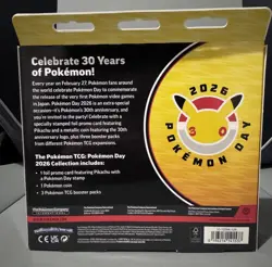 Pokemon TCG: Pokemon Day 2026 30th Anniversary Collection Box Pikachu Promo - Image 2