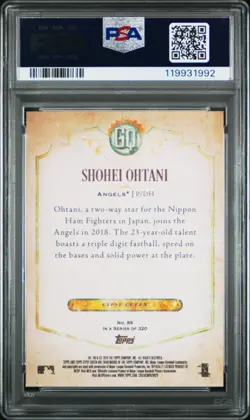 Shohei Ohtani RC 2018 Topps Gypsy Queen NM-MT PSA 8 - Image 2